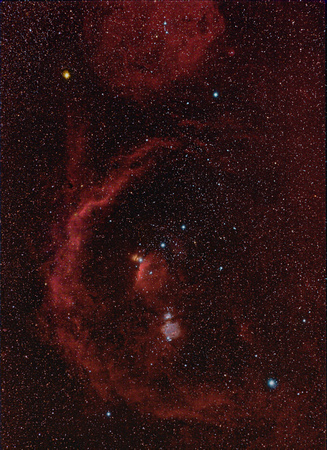 Orion Area Widefield in HaRGB